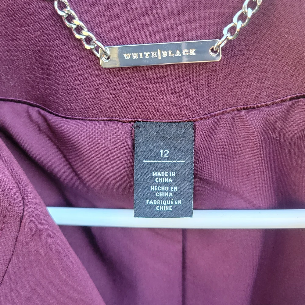 White House Black Market Plum Blazer Moto Jacket - Picture 2 of 6